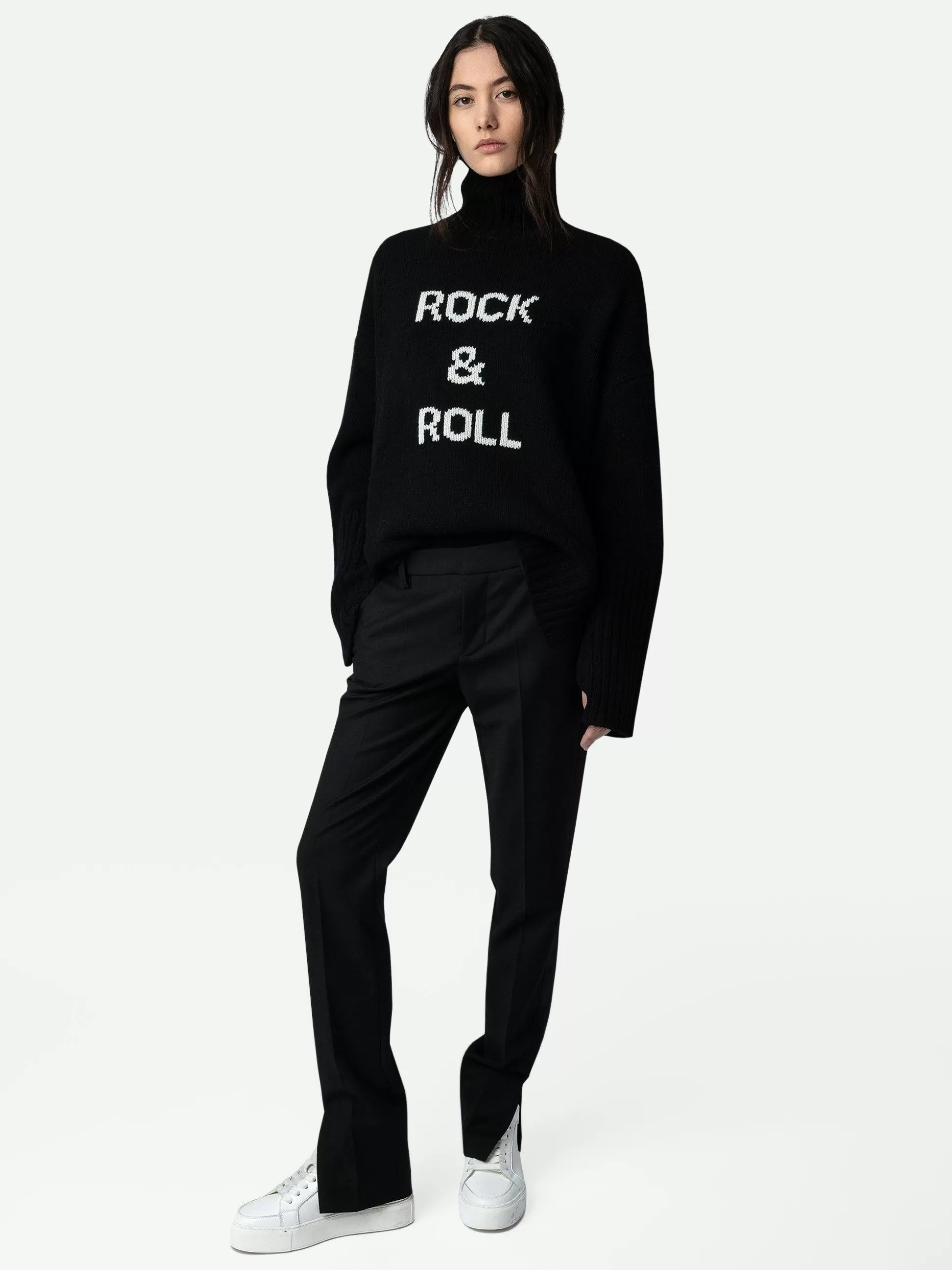 Zadig&Voltaire Gensere Og Cardigans^Alma Rock & Roll-Genser 100% Ull Svart