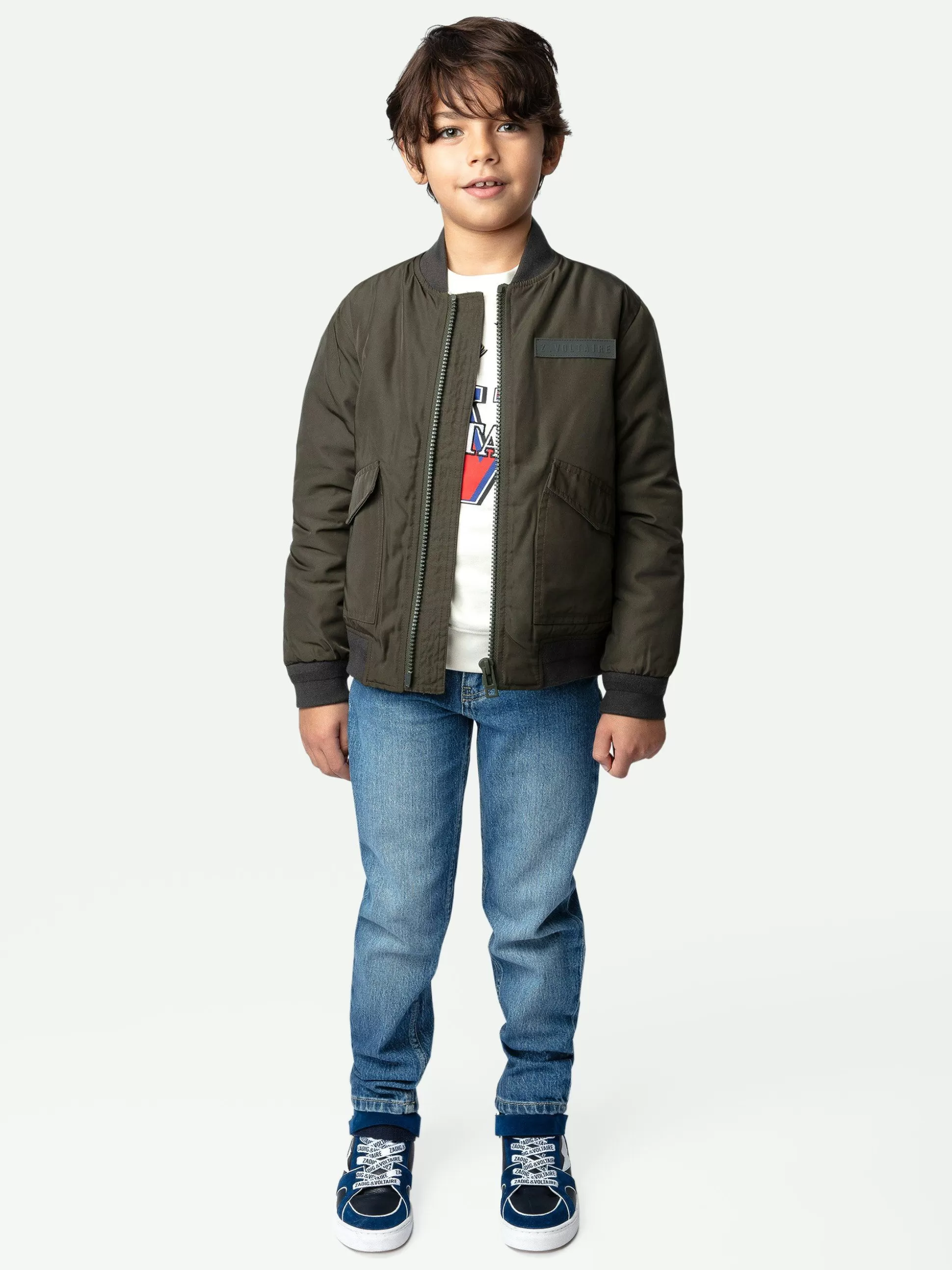 Zadig&Voltaire Barn^Benet Boy'S Bomber Jacket Kaki