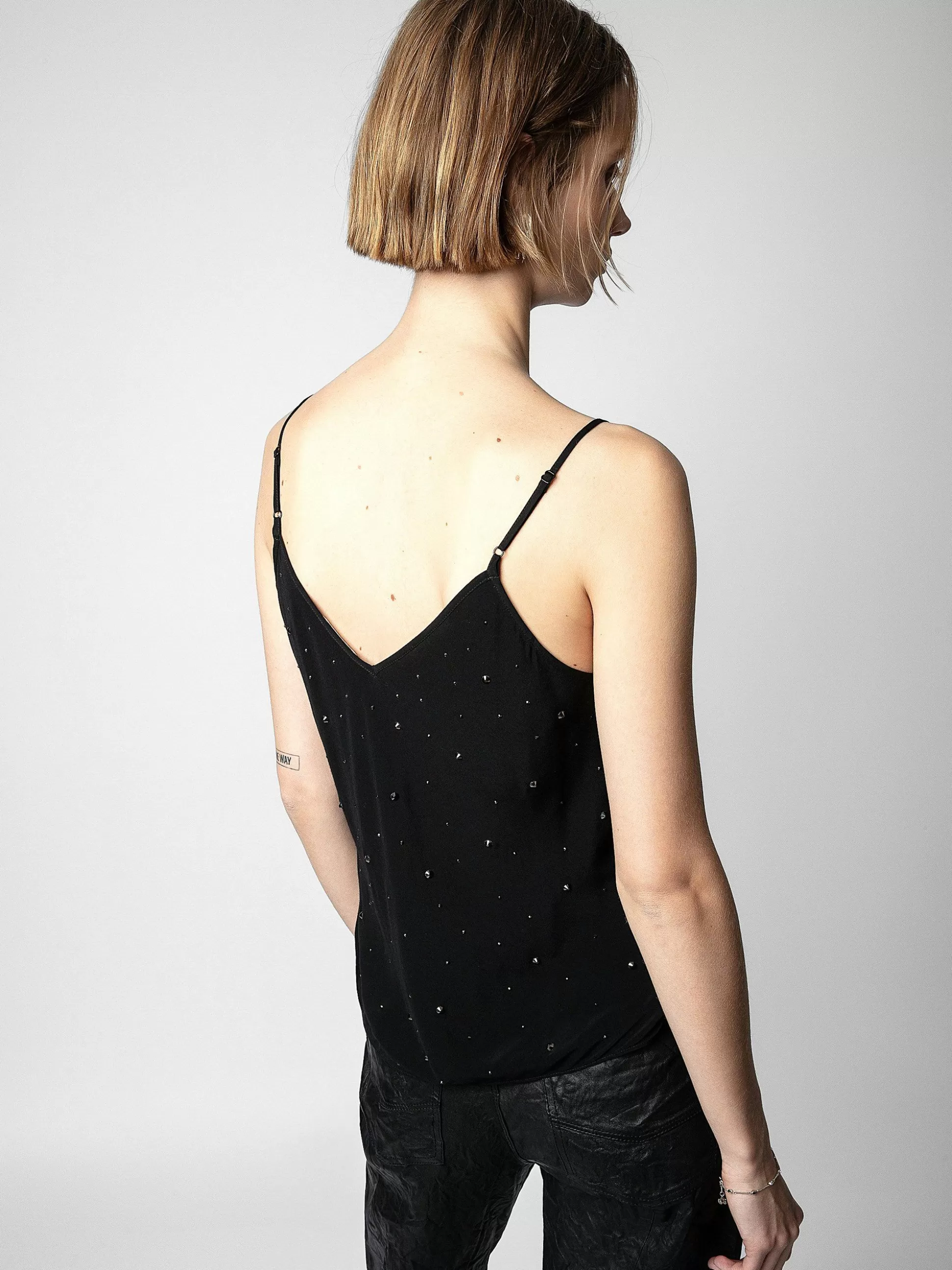 Zadig&Voltaire Topper Og Skjorter^Casel Soft Strass Camisole Svart