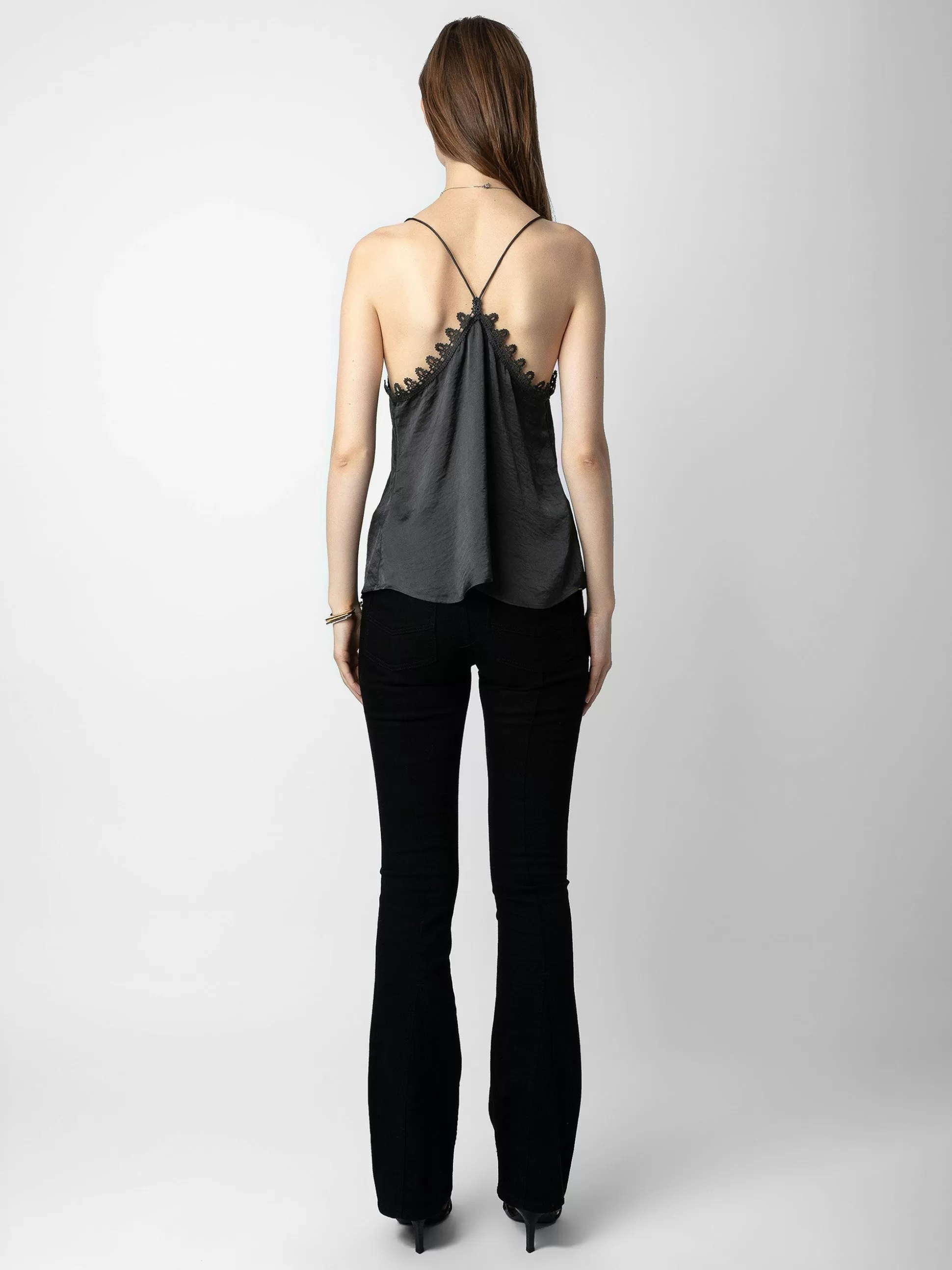 Zadig&Voltaire Topper Og Skjorter^Chrisa Satin Camisole Antrasitt