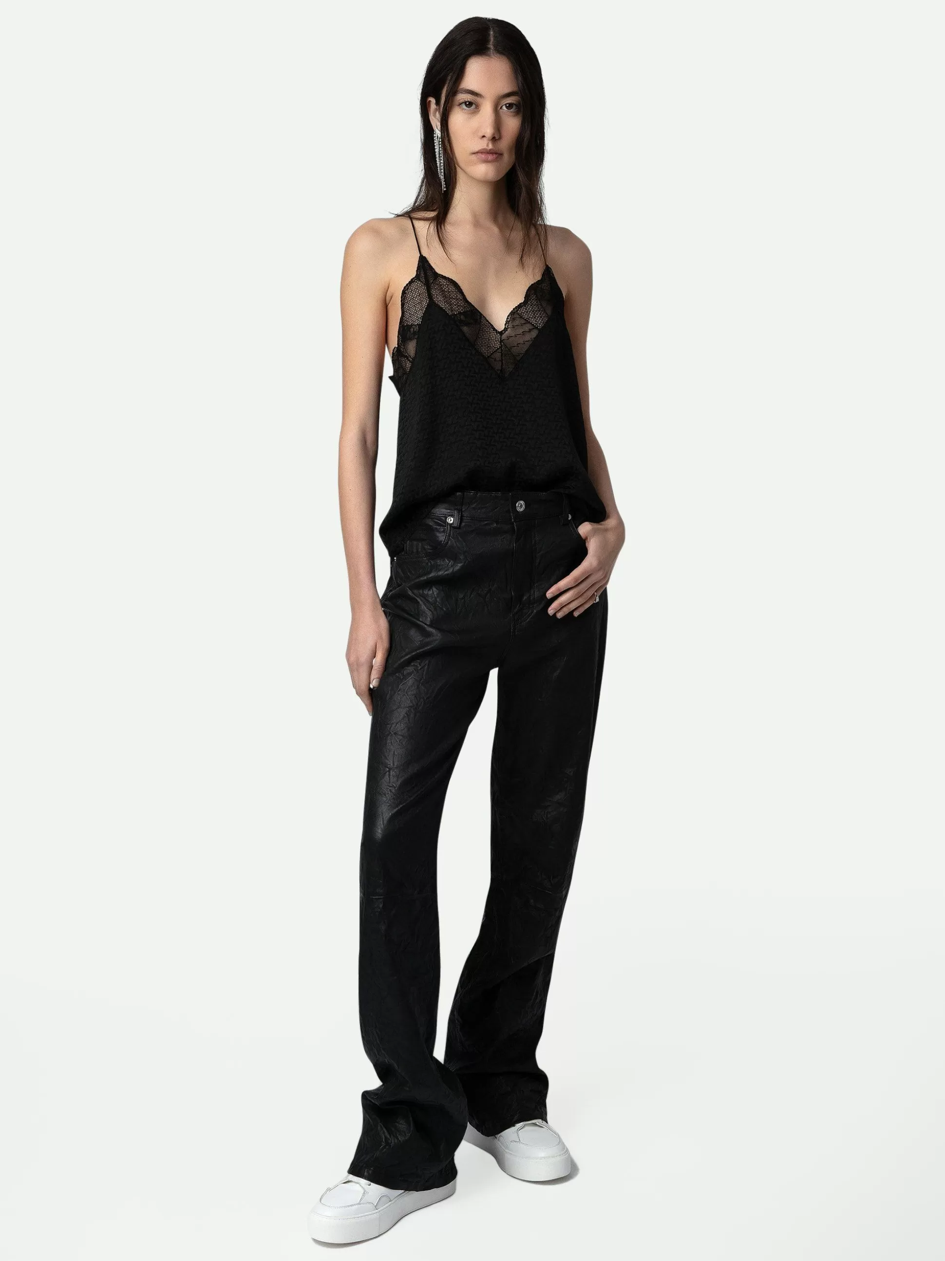 Zadig&Voltaire Topper Og Skjorter^Christy Silk Jacquard Camisole Svart