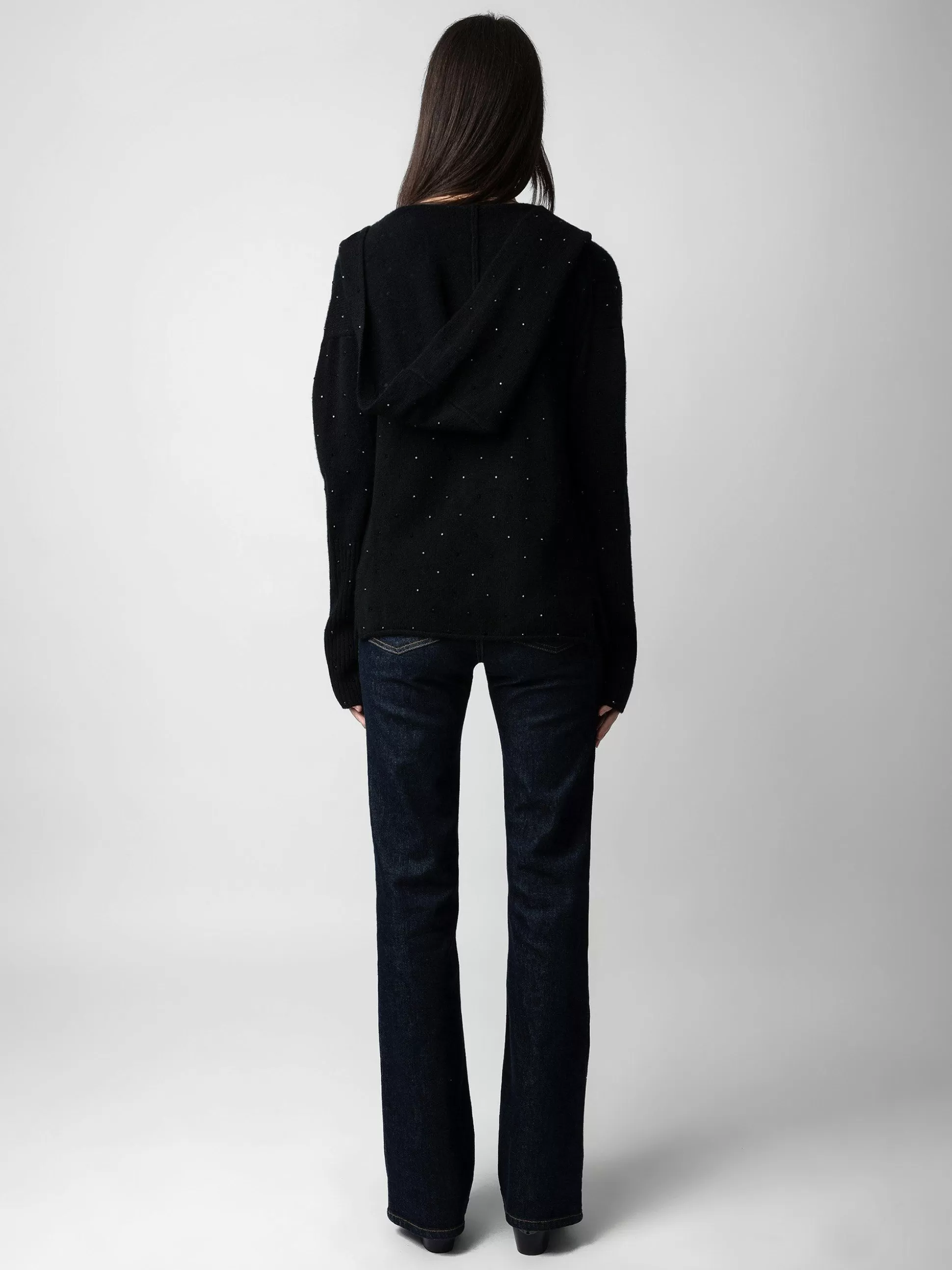 Zadig&Voltaire Gensere Og Cardigans^Cosany Rhinestone Cardigan 100% Cashmere Svart