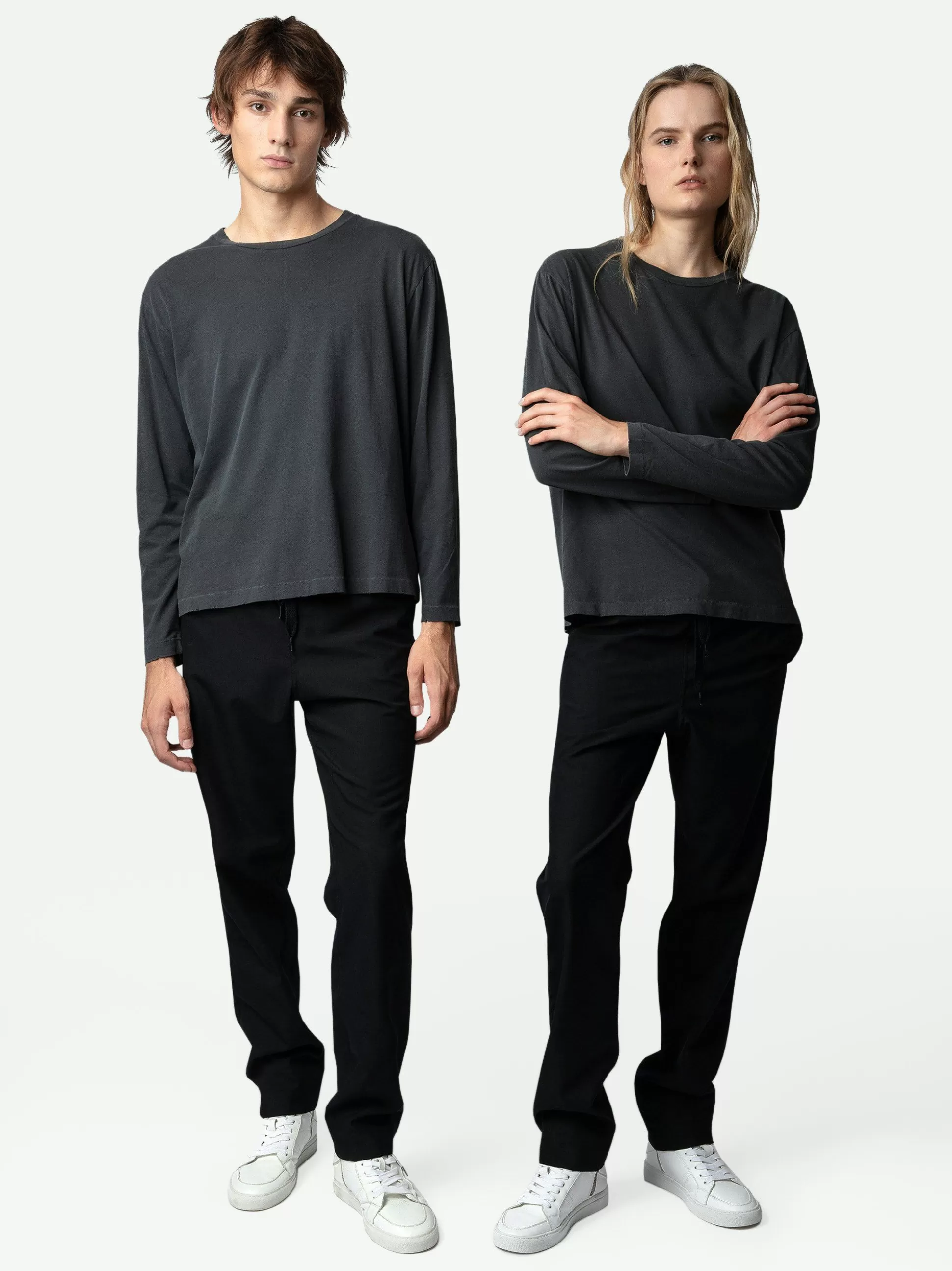 Zadig&Voltaire T-Skjorter Og Tunisere^Ellon T-Skjorte Karbon