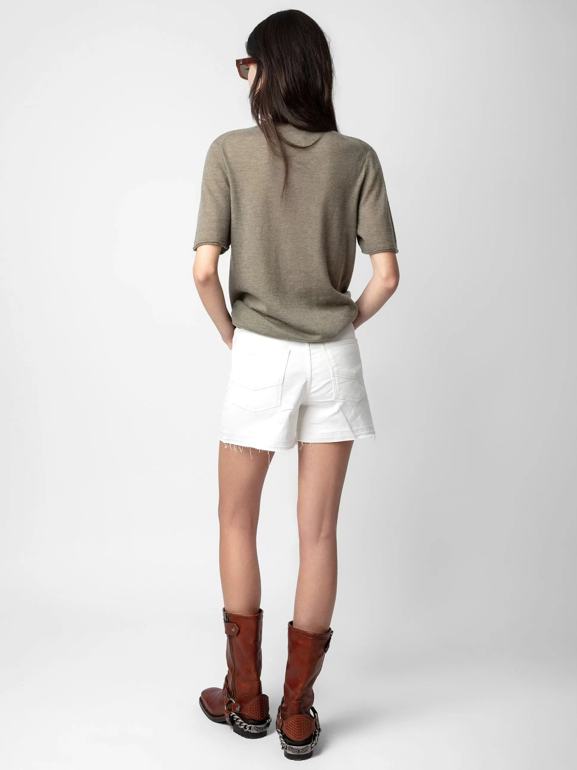 Zadig&Voltaire Gensere Og Cardigans^Ida Mon Amour Strass Genser 100% Cashmere Lys Khaki