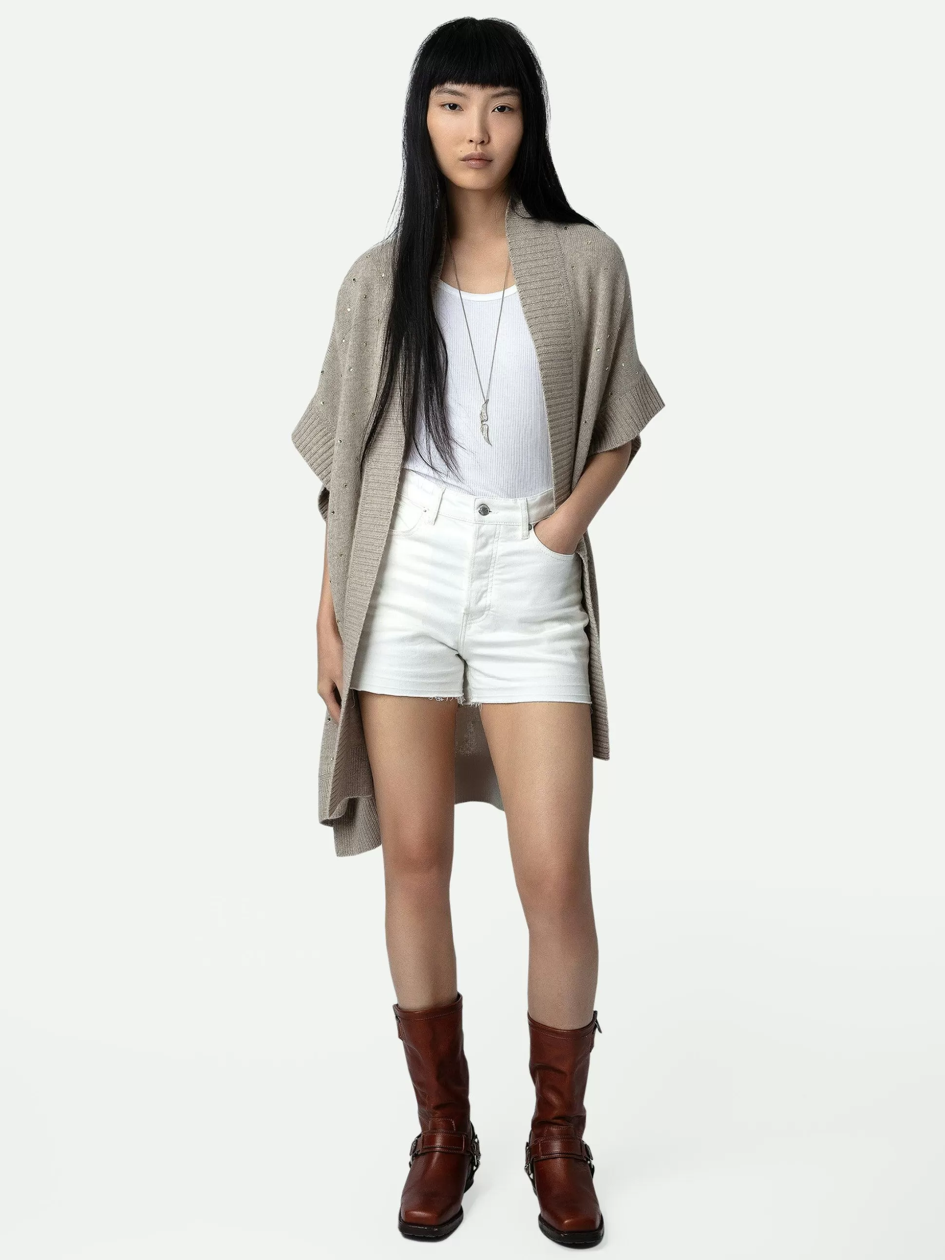 Zadig&Voltaire Gensere Og Cardigans^Indiany Cardigan 100% Cashmere Lys Beige