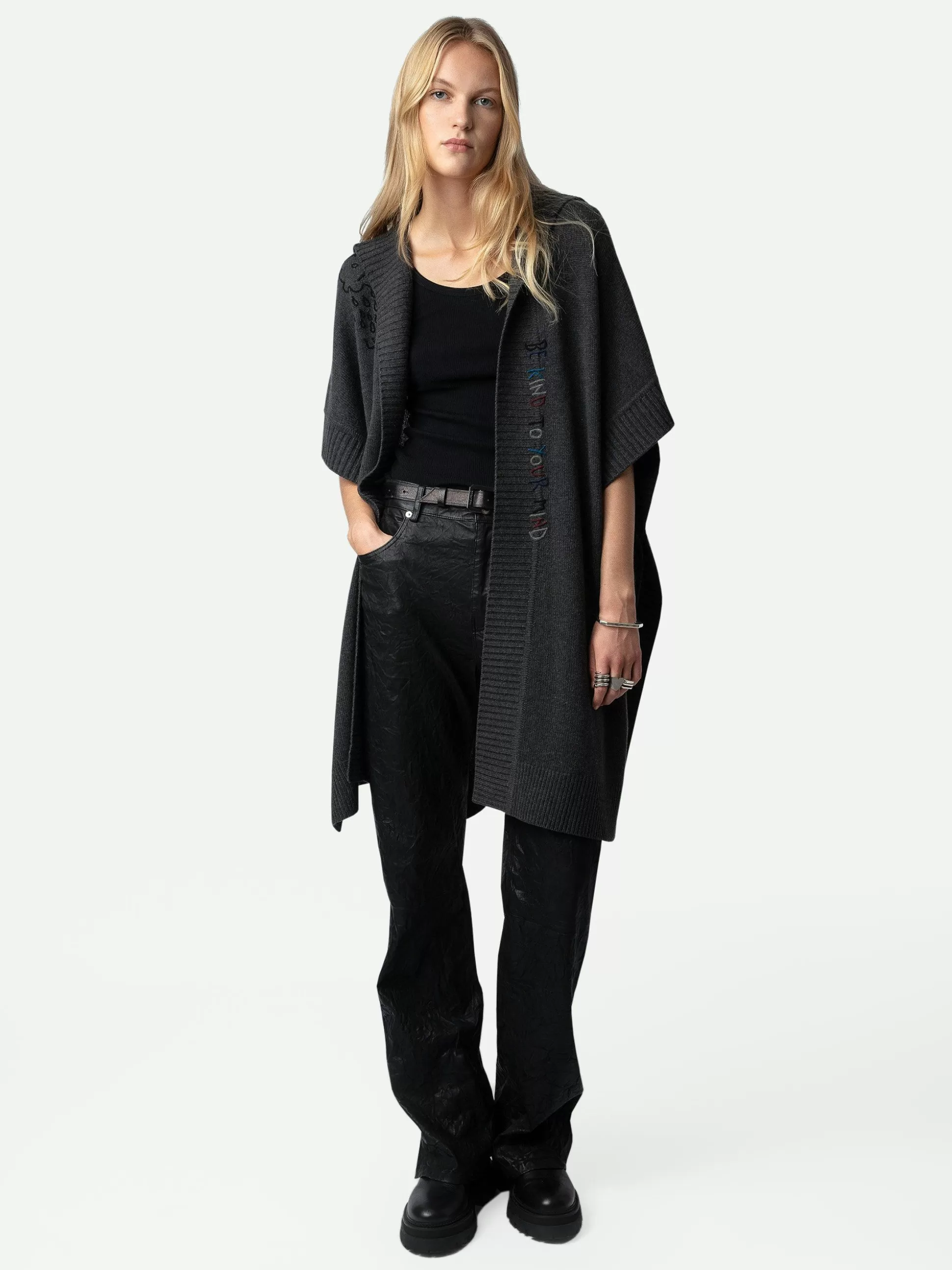 Zadig&Voltaire Gensere Og Cardigans^Inna Cardigan I 100% Cashmere Khaki Skifer