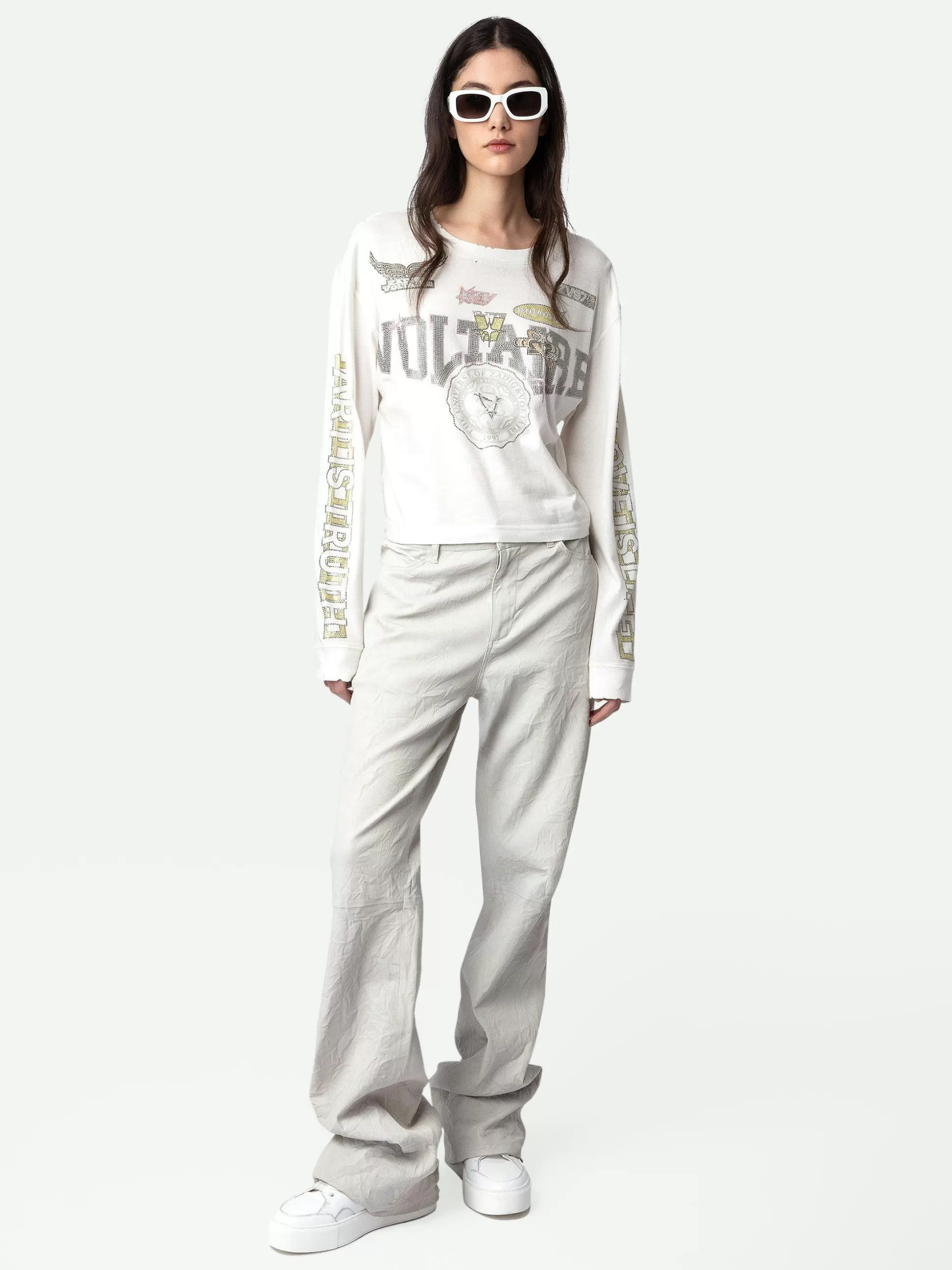 Zadig&Voltaire T-Skjorter^Iona Voltaire Strass T-Skjorte Judo