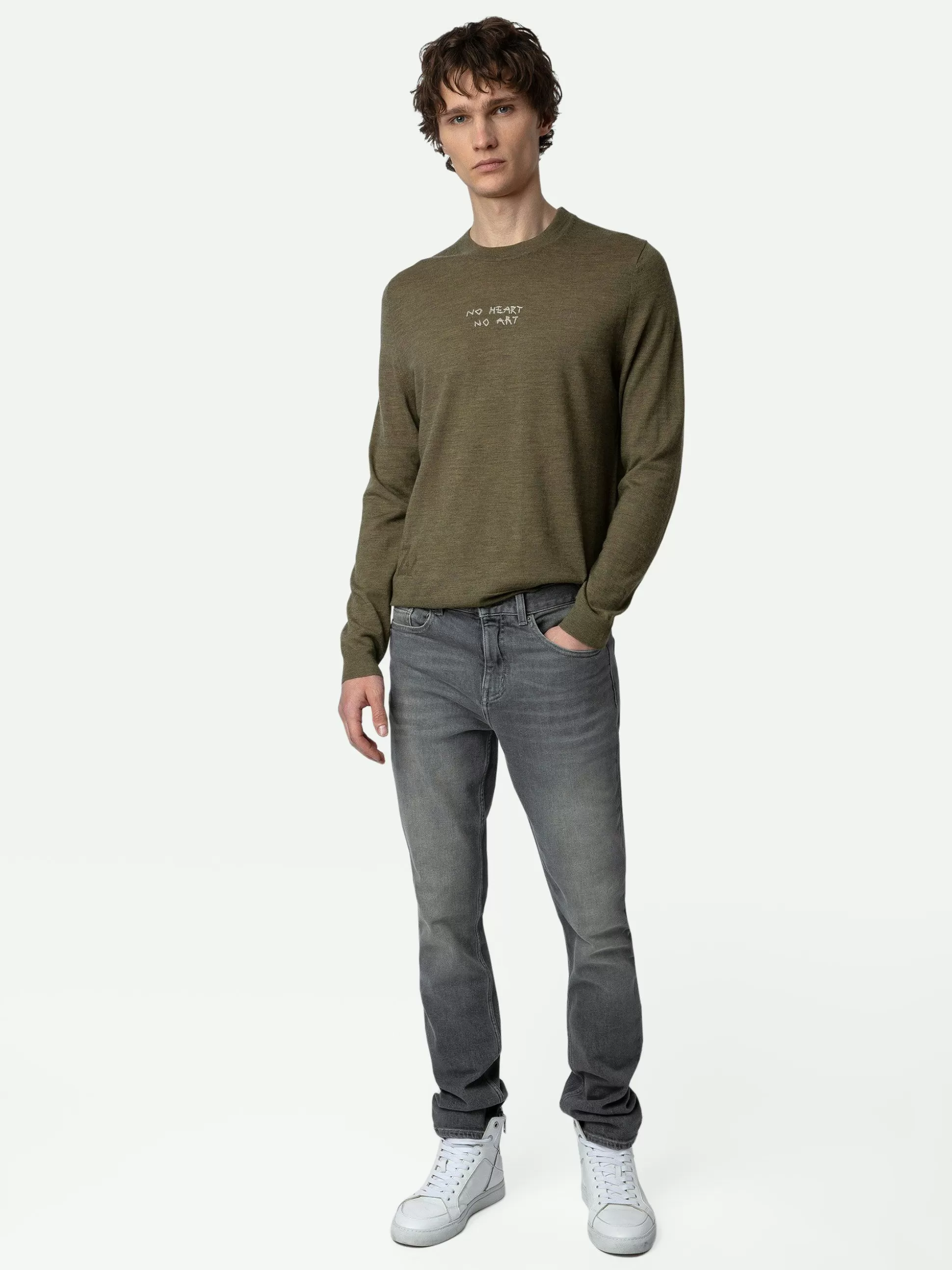 Zadig&Voltaire Gensere Og Cardigans^Kennedy-Genser 100 % Merinoull Brukt Khaki