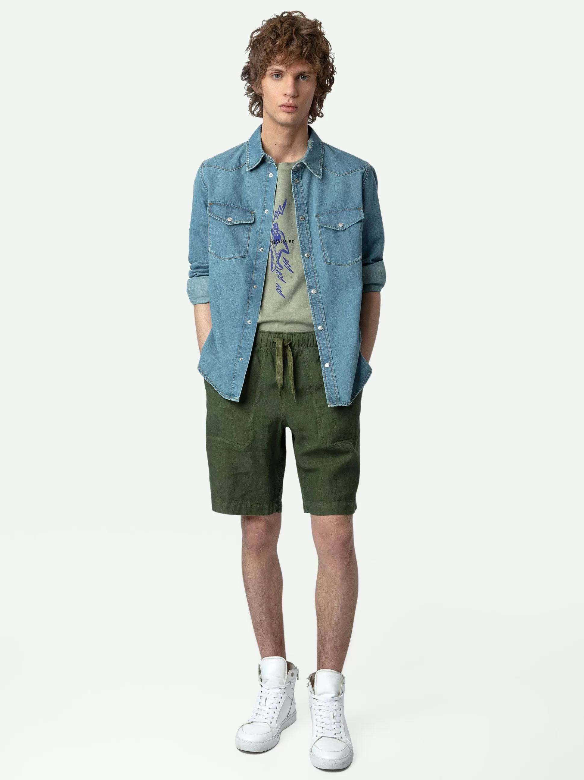 Zadig&Voltaire Bukser Og Jeans^Lin Fra Bermuda Pixels Brukt Khaki