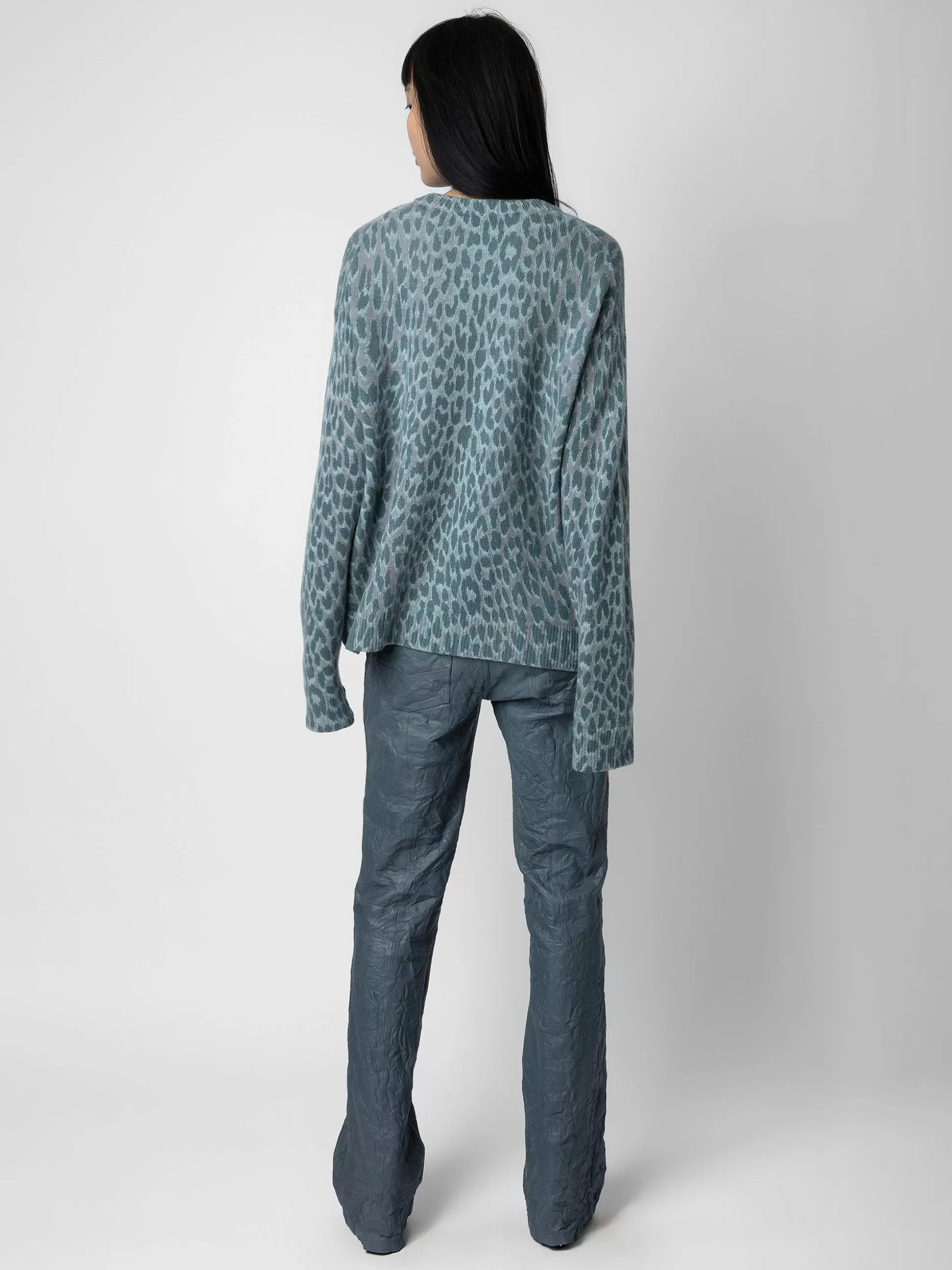 Zadig&Voltaire Gensere Og Cardigans^Markus Leopard Genser 100% Cashmere Sky