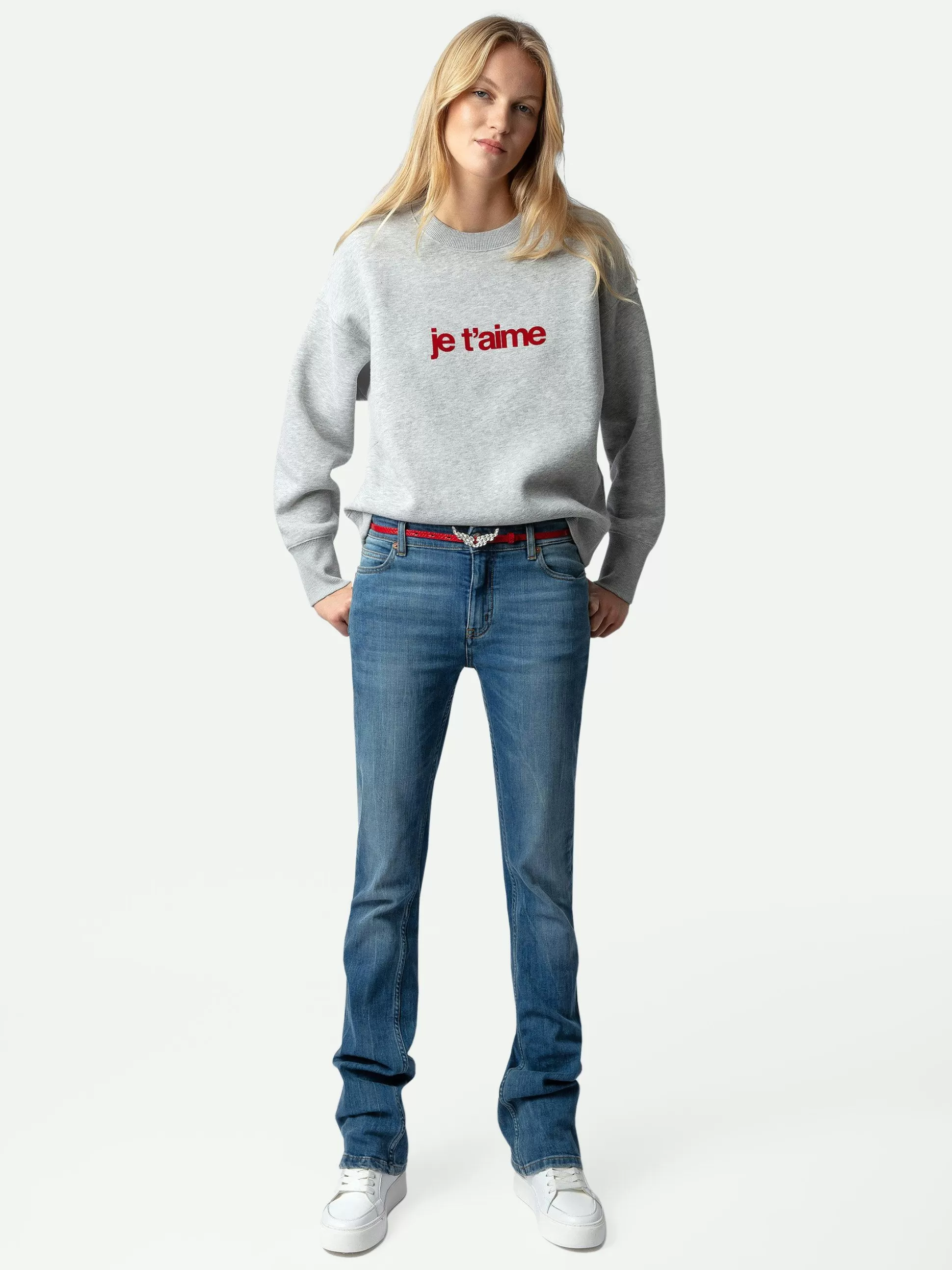 Zadig&Voltaire Gensere^Oscar I Love You Sweatshirt Lys Kinagra