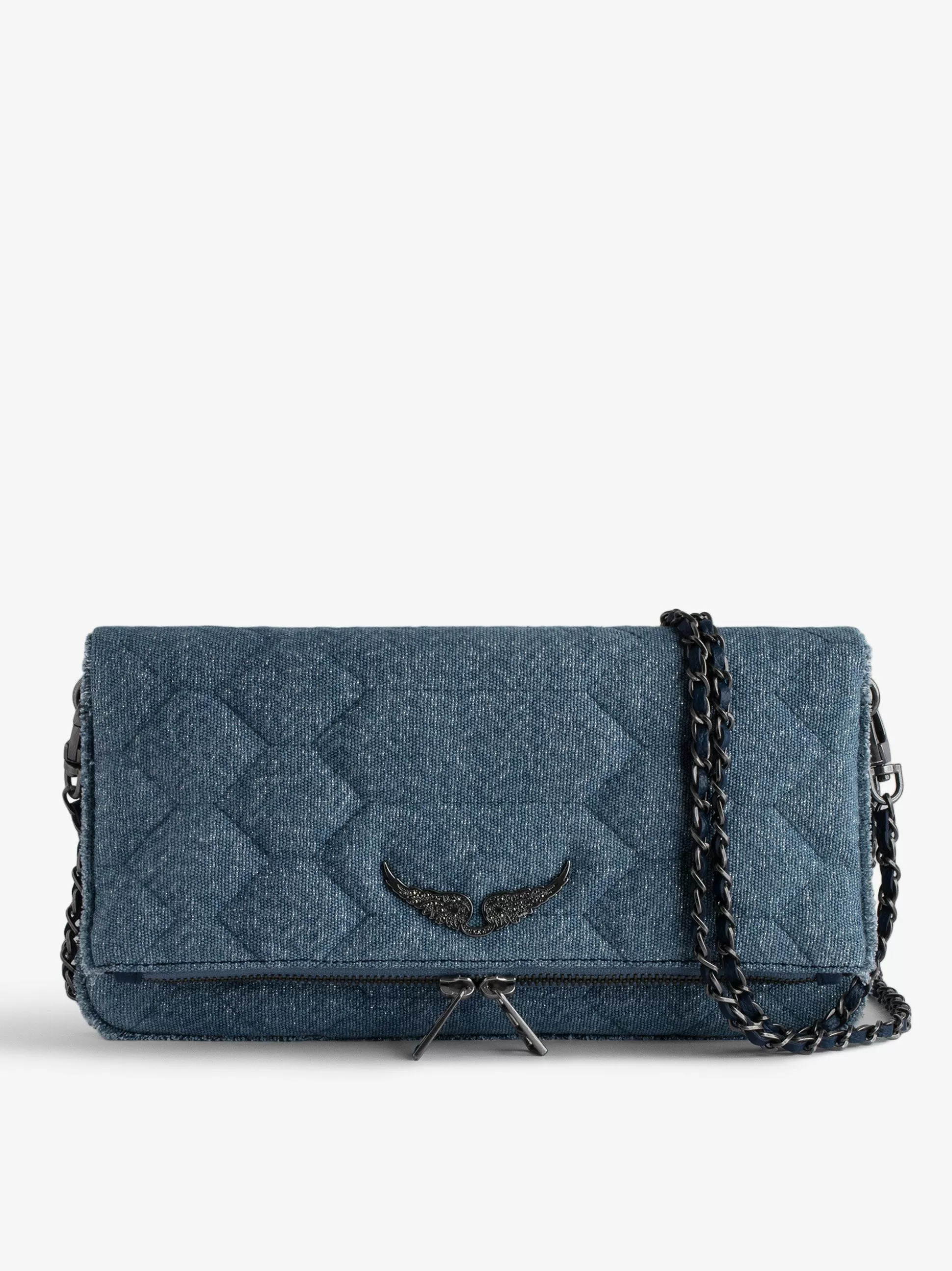 Zadig&Voltaire Poser^Rock Denim Glitter Quilted Veske Storm