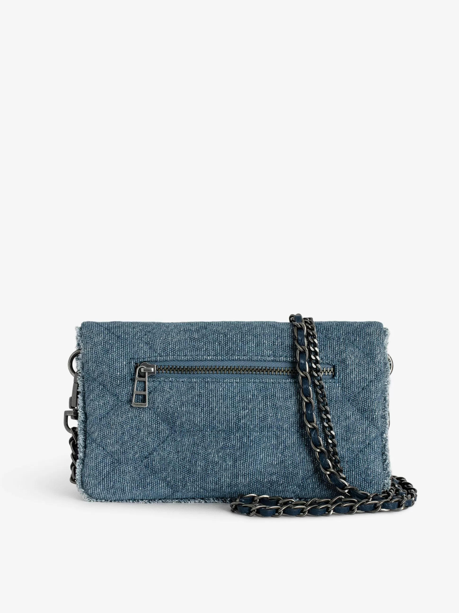 Zadig&Voltaire Poser^Rock Nano Denim Glitter Quilted Veske Storm