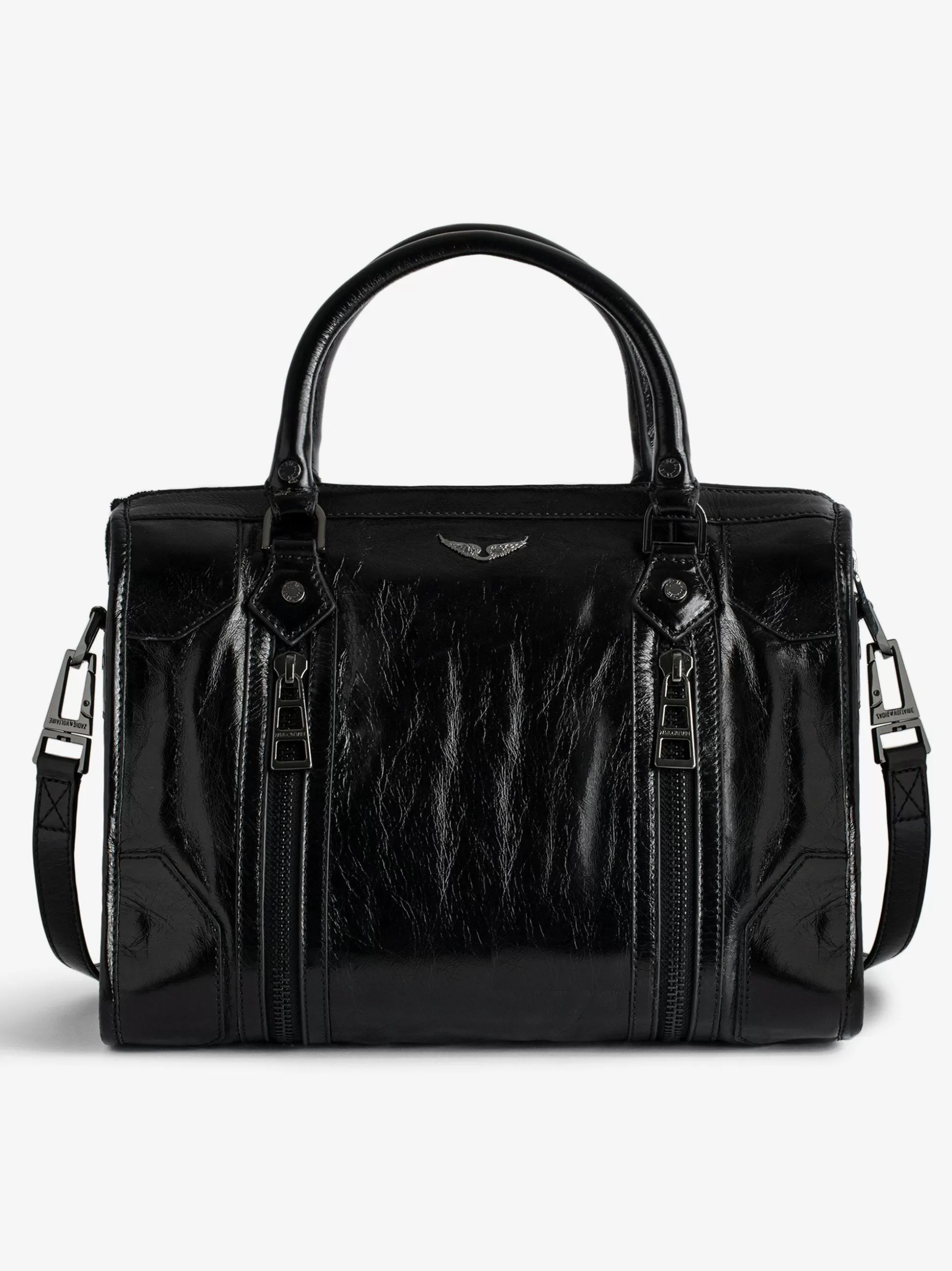 Zadig&Voltaire Håndvesker^Sunny Medium #2 Vintage Patent Bag Svart