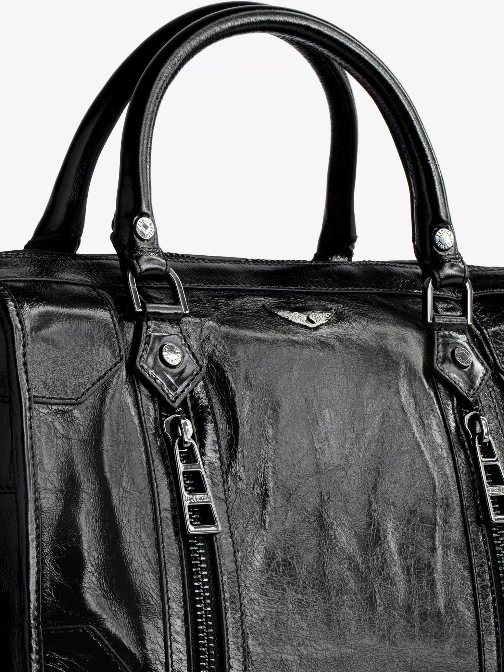 Zadig&Voltaire Håndvesker^Sunny Medium #2 Vintage Patent Bag Svart