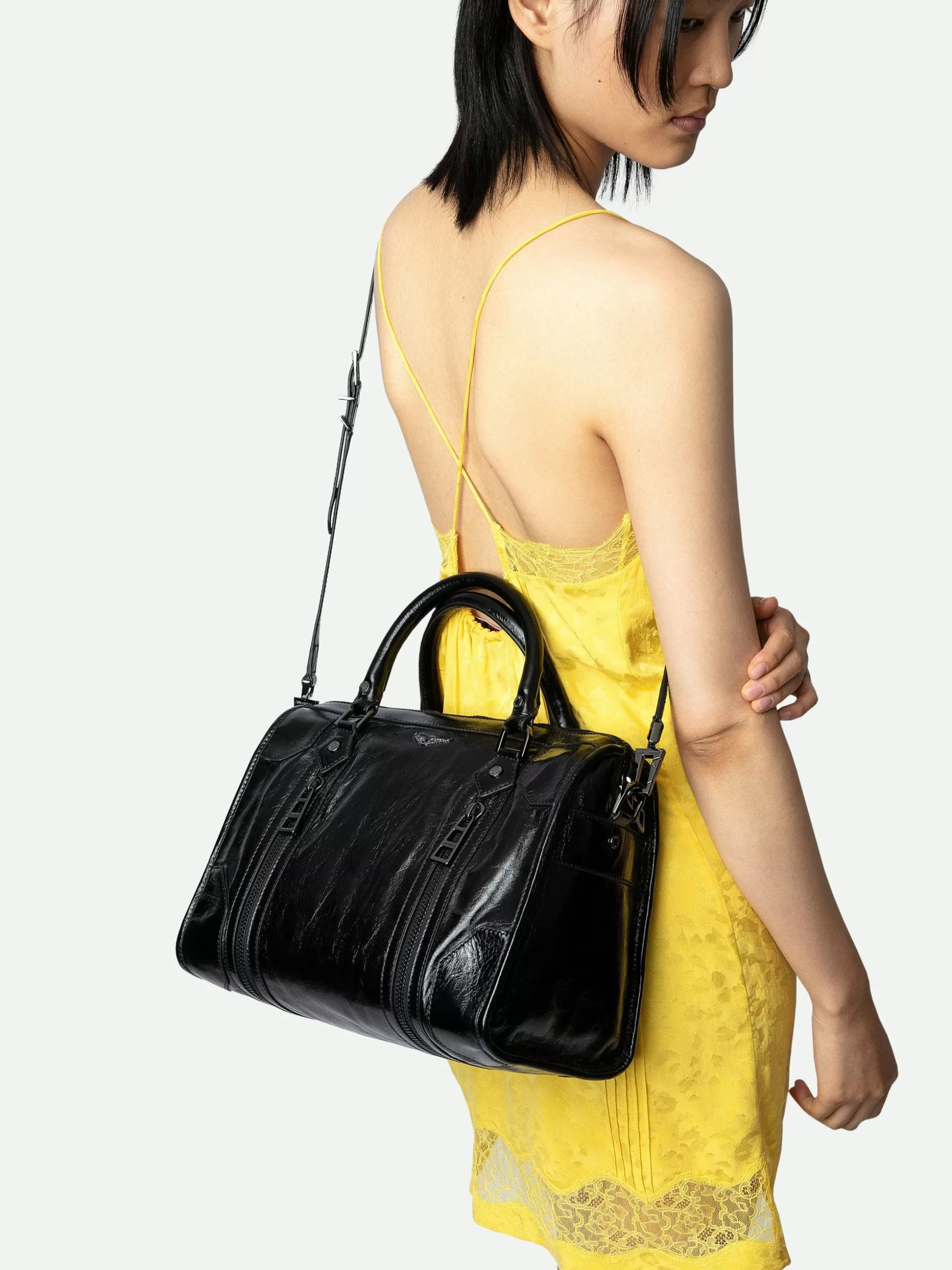 Zadig&Voltaire Håndvesker^Sunny Medium #2 Vintage Patent Bag Svart