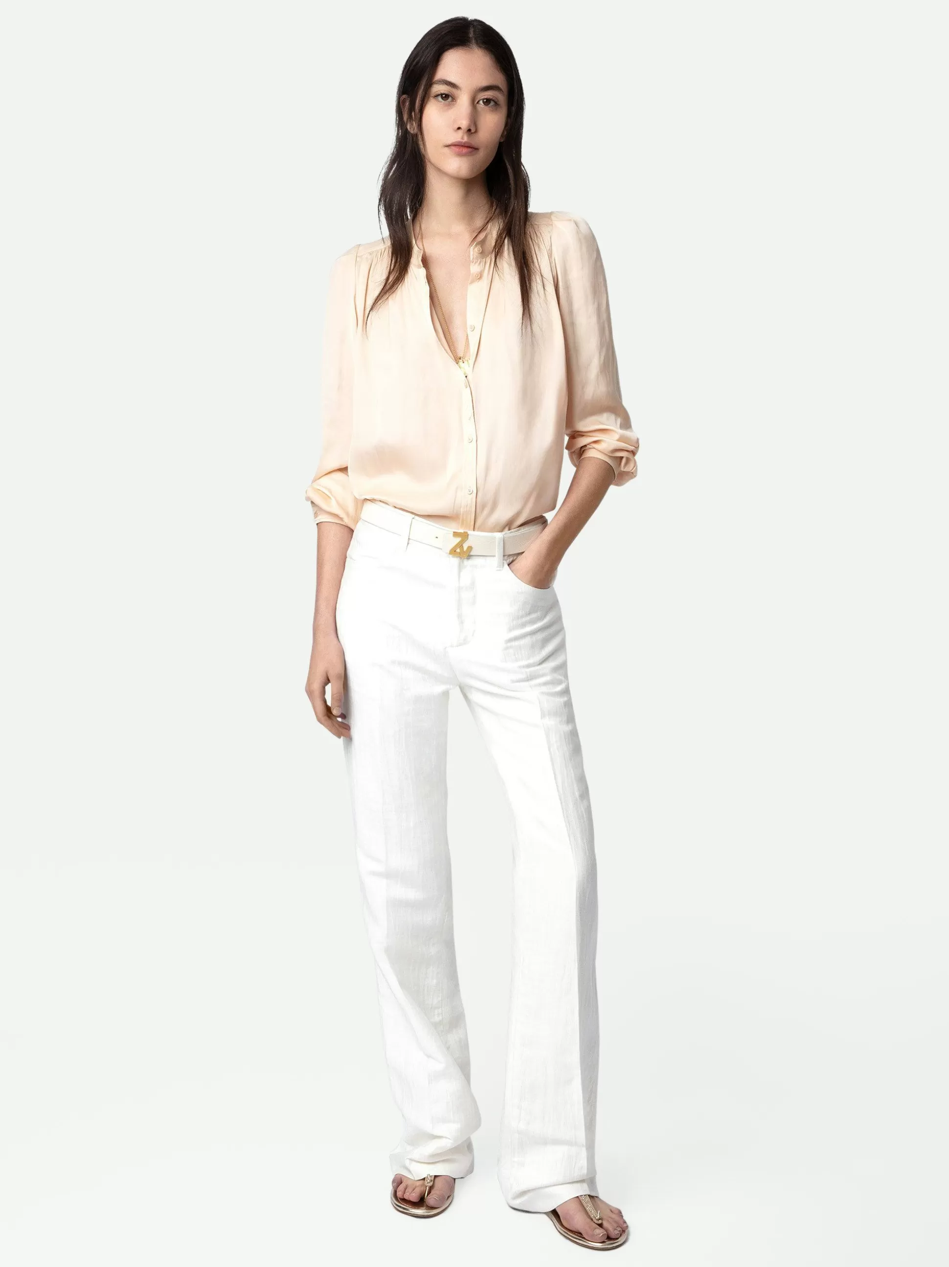 Zadig&Voltaire Topper Og Skjorter^Tchin Sateng Bluse Sorbet