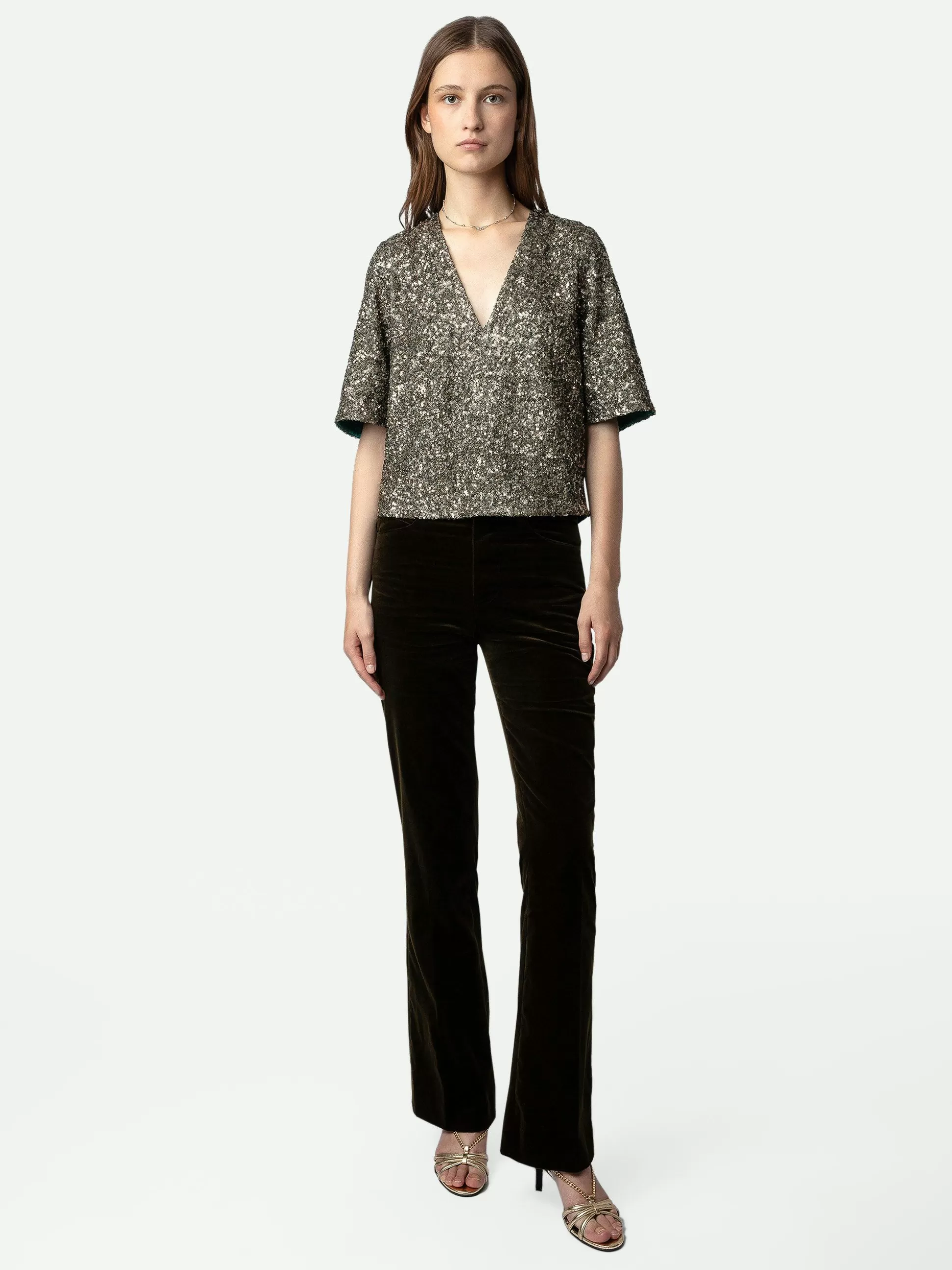 Zadig&Voltaire Topper Og Skjorter^Tytane Sequins Bluse Bronse