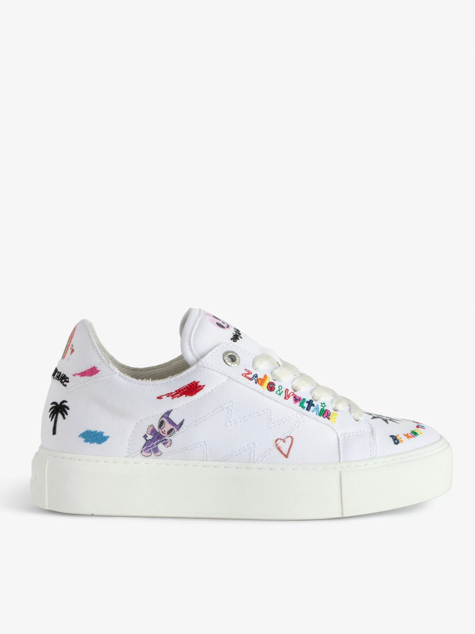 Zadig&Voltaire Sko^Zv1747 La Flash Chunky Low Sneakers Hvit